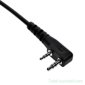 KPO KEP-26K Airtube-Ohrmikrofon-H&ouml;rer, schwarz, 2-poliger Kenwood anschluss