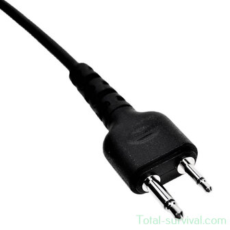 KPO KEP-26S airtube ear-microphone handset, zwart, 2-pins Icom mini-jack aansluiting