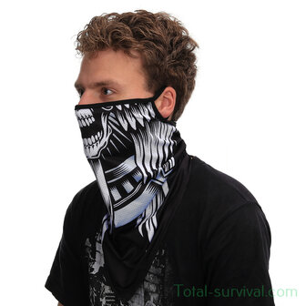 101 Inc Gezichtsmasker met oorlus skull met zwaard style 8