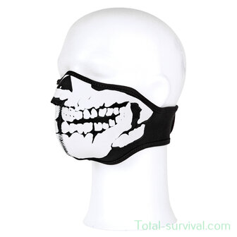 101 Inc neopreen mondmasker skull 3D zwart