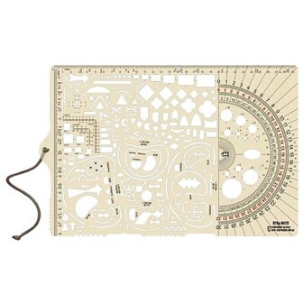 Ecopybook NATO Taktisches Lineal / Winkelmesser Gro&szlig;