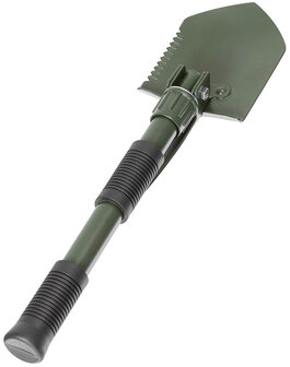 3-in-1 folding shovel with cover, green