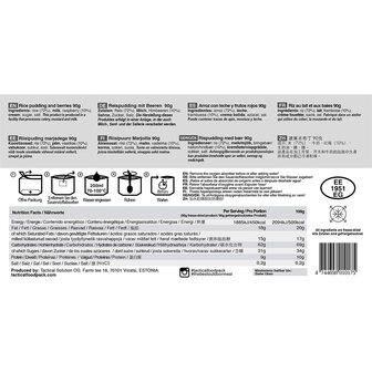 Tactical Foodpack Rice pudding and berries 90G