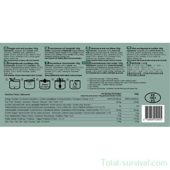 Tactical Foodpack Veggie Wok and Noodles 100G