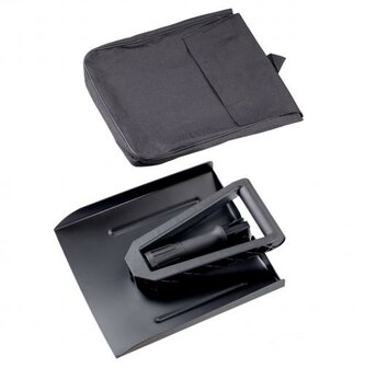 AB Aluminum snow shovel with foldable ABS handle and cover, black