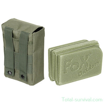 Fox outdoor Thermisch kussen, opvouwbaar, met molle tas, olijfgroen