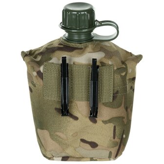 US canteen 1L with cover and alice clips, MTP Operation camo, BPA free