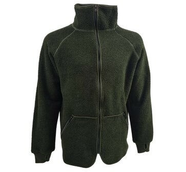 Dutch army cold weather fleece liner jacket, fire retardant, OD green