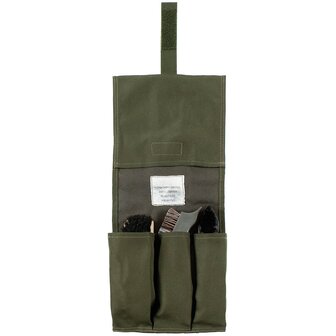 NL landmacht Schoenpoetsset, 3 borstels, olijfgroen