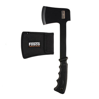 Fosco compacte lichtgewicht bijl metaal 29CM met hoes, zwart