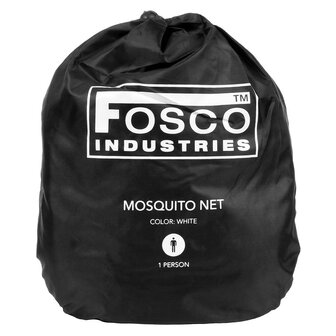 Fosco moustiquaire 1 personne pour lit de camp ou tente, Blanc