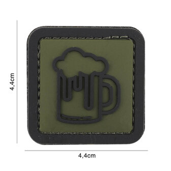 101 INC 3D PVC patch &quot; Beer &quot; green