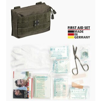 Mil-tec First Aid Kit Leina Pro Molle 25 pi&egrave;ces, vert olive