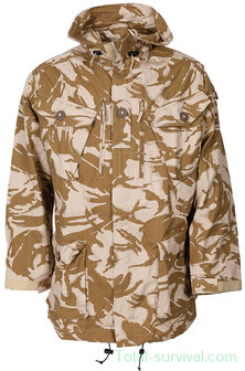 Britse commando jas, Smock, met capuchon, winddicht, Desert DPM
