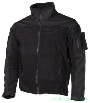 MFH Fleecejas &quot;Combat&quot;, Rip stop, zwart