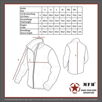 MFH Fleecejas &quot;Combat&quot;, Rip stop, olijfgroen