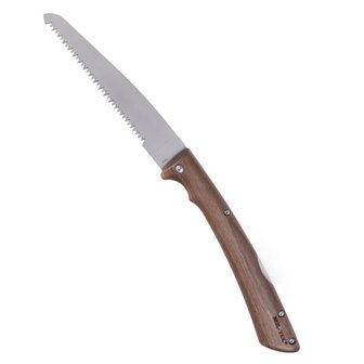 Mil-Tec Inklapbare handzaag houten handvat, 420 RVS ,19CM bladlengte