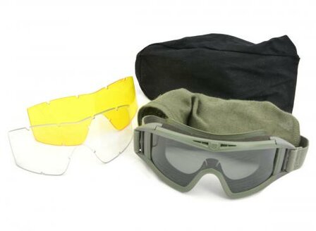 US Revision Desert Locust ballistische veiligheidsbril met 2 lenzen en beschermhoes