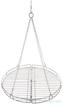 Fox outdoor opvouwbare grillplaat rond 49 CM met ketting