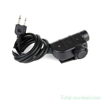 Z-Tactical Z125 U94 PTT headset adapter Nato jack &lt; - &gt; Icom 2-pens aansluiting
