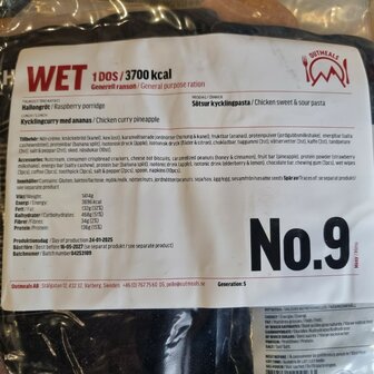 Out Meals MRE V2 Meal Ready-to-Eat 24-Stunden Ration, Men&uuml;set 9