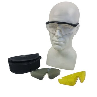 Lunettes de s&eacute;curit&eacute; balistiques Revision Sawfly Max-Wrap avec 3 lentilles et &eacute;tui de protection