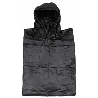 Mil-tec Poncho, black, 203 x 127 cm, 0,15 mm