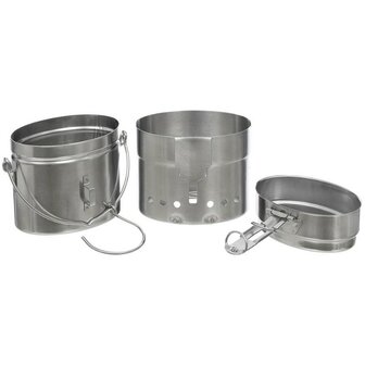 Fox outdoor Zweedse M40  kookset RVS 3-delig