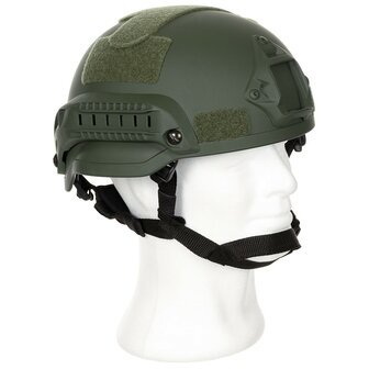 Casque airsoft MFH US MICH 2002 avec rails, ABS, vert olive