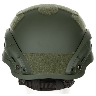 Casque airsoft MFH US MICH 2002 avec rails, ABS, vert olive