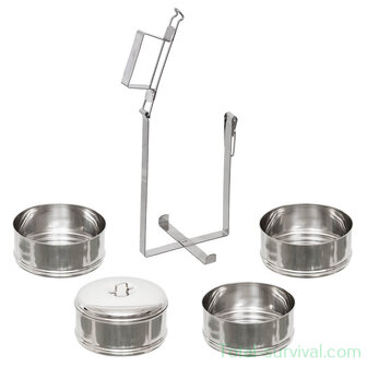 Fox outdoor Speisebeh&auml;lter, 4-teilig, Edelstahl
