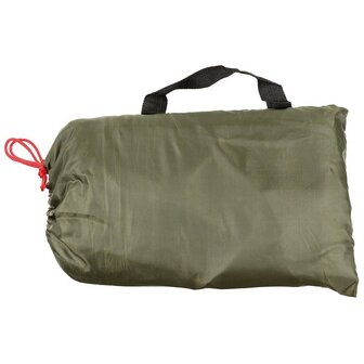 MFH Tarp / Afdekzeil, 190T polyester, legergroen, metaalogen, 400 x 500CM