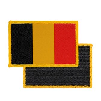 Fostex velcro emblem fabric fine woven flag Belgium #7131