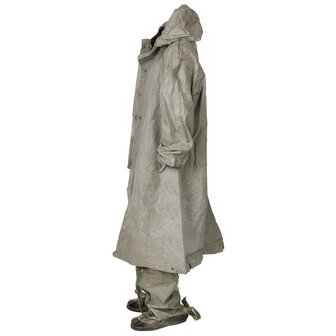 Poolse NBC/CBRN protective rubber coverall set 2-delig met draagtas, grijs