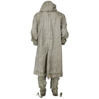 Poolse NBC/CBRN protective rubber coverall set 2-delig met draagtas, grijs