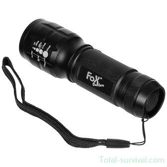 Lampe de poche ext&eacute;rieure Fox, compacte 3 Watt avec focus, longueur 11 cm