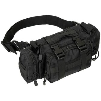 Sac banane et besace, tactique, noir