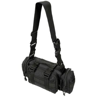 Sac banane et besace, tactique, noir
