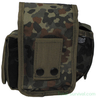MFH Tactical waist bag with 3 compartments, BW camo