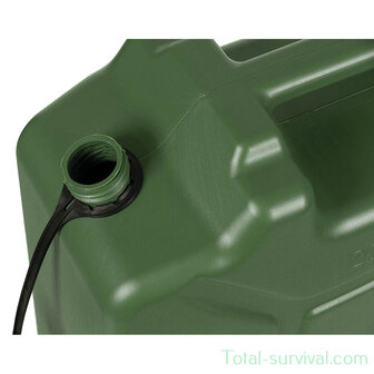 Jerrican en plastique MFH 20L homologu&eacute; UN, empilable, vert olive
