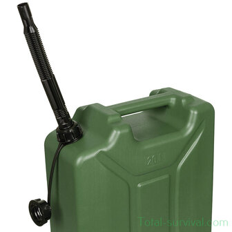 Jerrican en plastique MFH 20L homologu&eacute; UN, empilable, vert olive