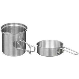 Fox outdoor Kookset 2-delig, pot / pan, RVS
