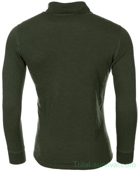 ​​​​​​​Maillot de corps thermique &agrave; manches longues arm&eacute;e NL, Unisex, M&eacute;rinos, vert olive