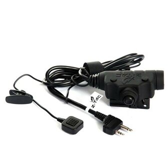 Z-Tactical Z115 U94 PTT headset adapter Nato jack / Midland 2-pens aansluiting