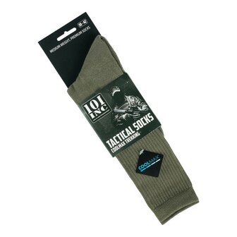 101 Inc Coolmax tactical sokken, olijfgroen, terry zool