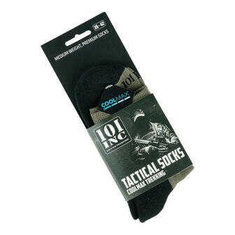101 Inc Coolmax trekking sokken, olijfgroen, terry zool