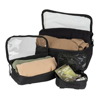 101 Inc Packing Cubes organizers transparant, set van 3 stuks, zwart