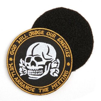 Fostex velcro patch stof &#039;&#039; God will judge our enemies &#039;&#039;