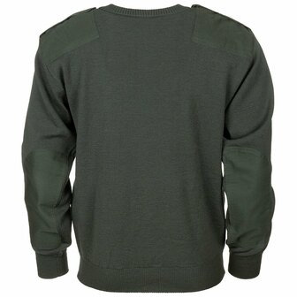 KL marechaussee commando trui wol/acryl met v-hals, legergroen