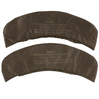 Wahler Bundeswehr ballistische body armour kraag inserts, legergroen